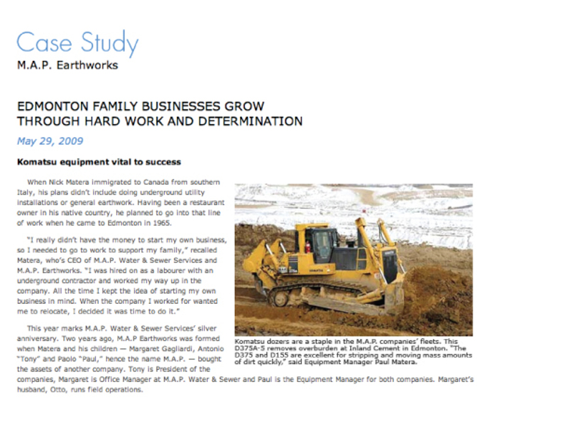 Case Study: M.A.P. Earthworks